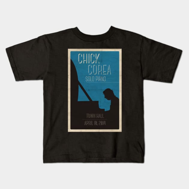 Chick Corea Poster Kids T-Shirt by Keithhenrybrown